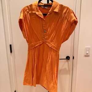 Sandro - Cap Sleeve Coral Mini Dress - Size XS